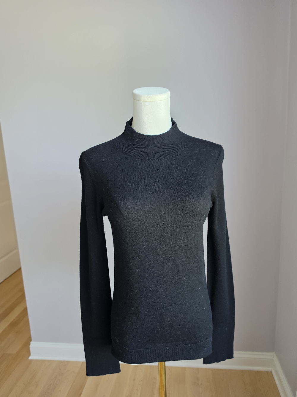 Reiss Black Mock-Turtleneck Sweater